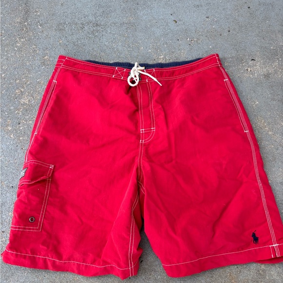 Polo by Ralph Lauren Men's Red Swim Shorts - Picture 1 of 7